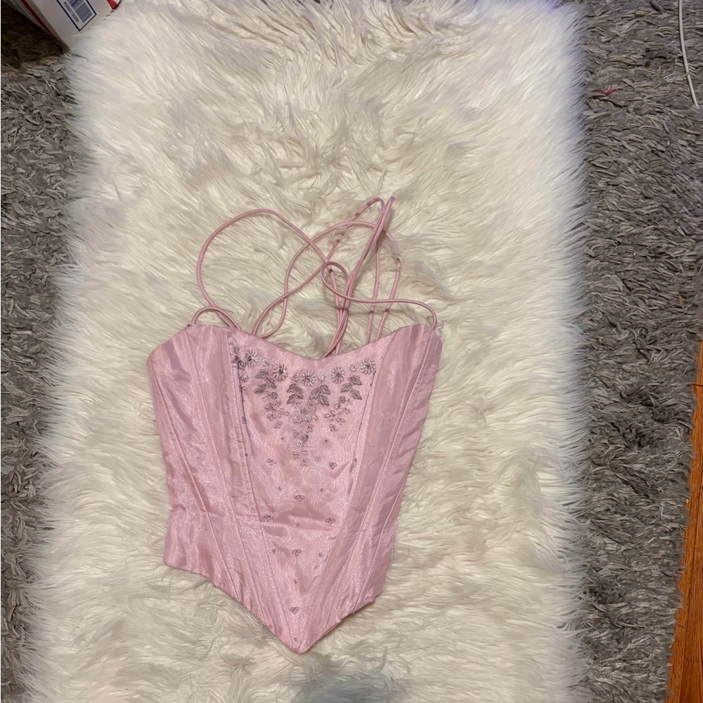 Vintage Pink Corset Top - Picture 1 of 2